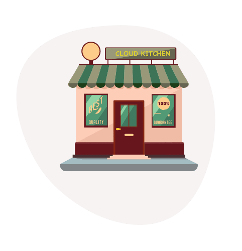 Cloud kitchen illustration